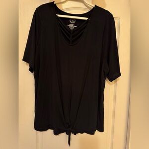 Tie shirt with cage detail